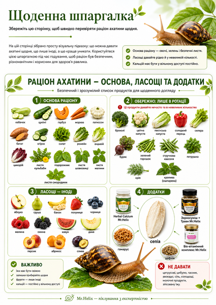 PDF-гайд Mr.Helix &laquo;Годування ахатини без помилок&raquo; PDF01149 фото