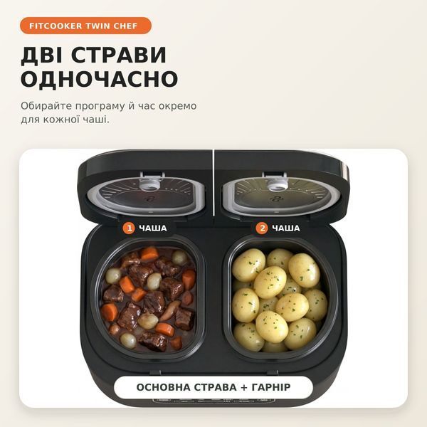Мультиварка- рисоварка с двумя чашами FITCOOKER су-вид , 3л, 10 программ FC500100 фото