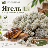 Сухий мох Ягель 1л Містер Хелікс для равликів ахатин, арахатин, ліміколярій OL700023 фото